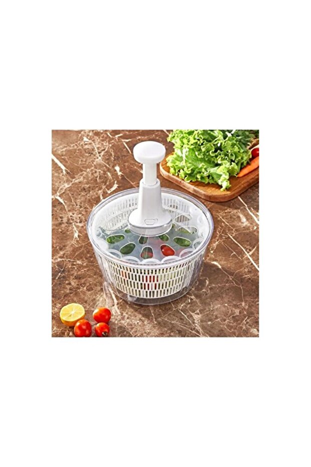 Hand-Crafted Top-Press Vegetable and Salad Dehydrator, Practical and Convenient