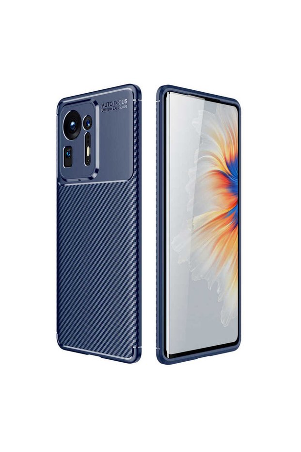 Xiaomi Mi Mix 4 Case Carbon Look Silicone with Camera Protection Ultimate Protection