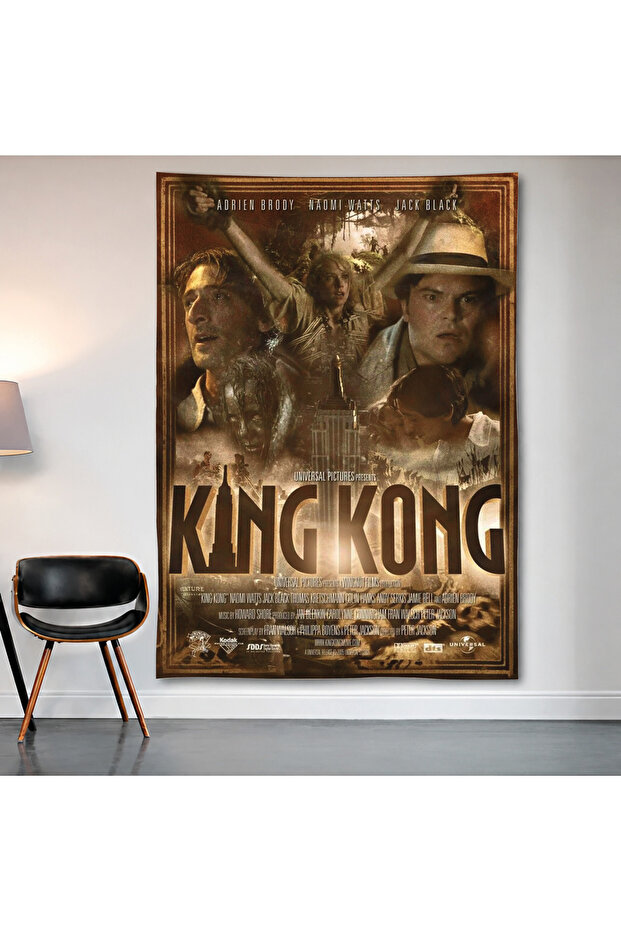 King Kong Wall Covering Wall Tapestry First Quality Satin Fabric Poster