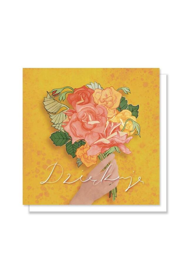 Felicitare multicolor 13,5x13,5cm eleganta