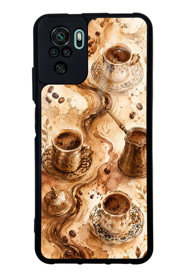Xiaomi Redmi Note 10 Golden Mocha Flow Design Glossy Phone Case