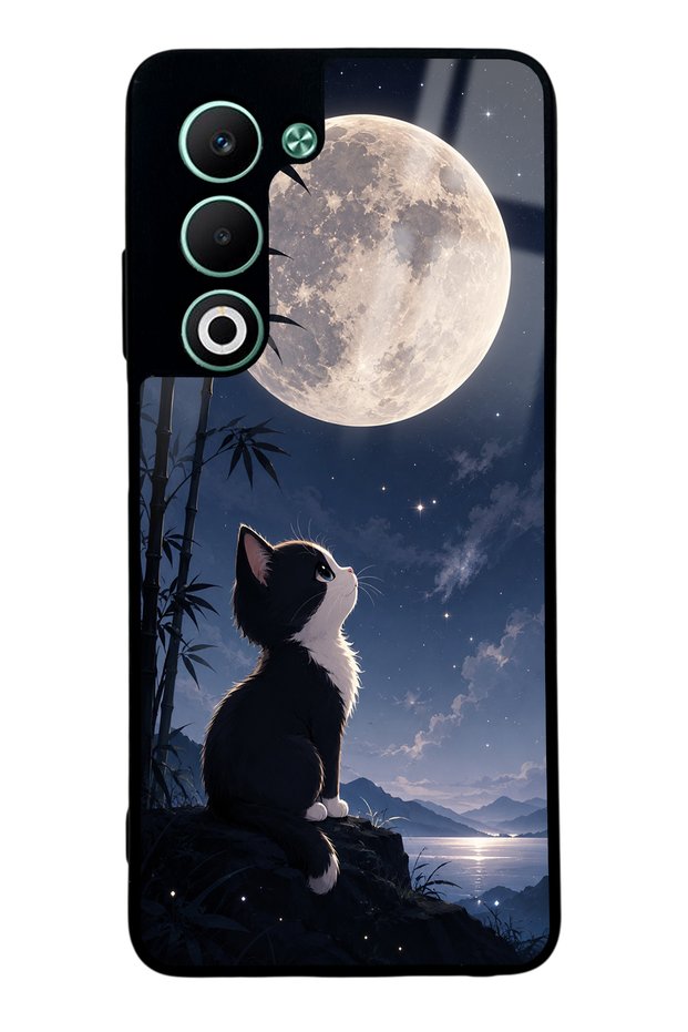 Oppo A5 5g Moon Guardian Kitty Design Glossy Phone Case