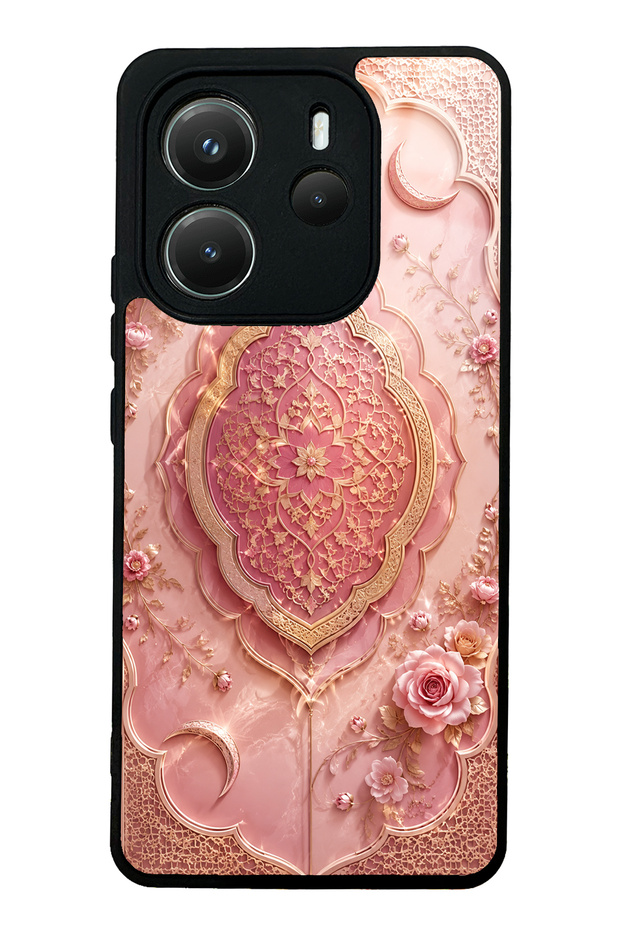 Xiaomi Redmi Note 14 4g Blush Crescent Palace Design Glossy Phone Case