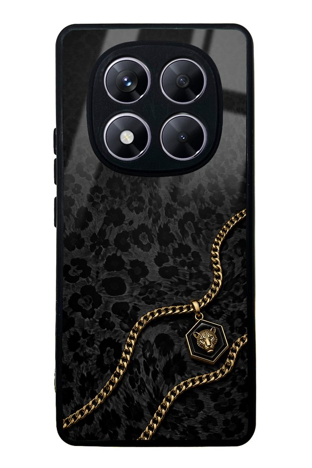Xiaomi Redmi Note 14 Pro 5g Black Panther Gold Design Glossy Phone Case