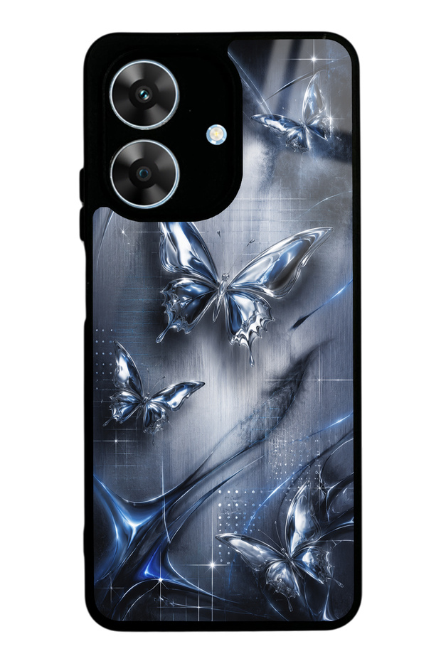 Realme Note 60 Midnight Chrome Butterfly Design Glossy Phone Case
