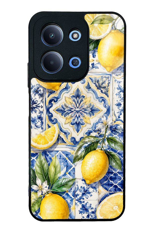 Xiaomi Redmi 15C Glossy Phone Case with Mediterranean Lemon Royale Design