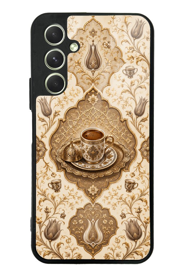 Samsung A54 Ivory Ottoman Coffee Design Glossy Phone Case
