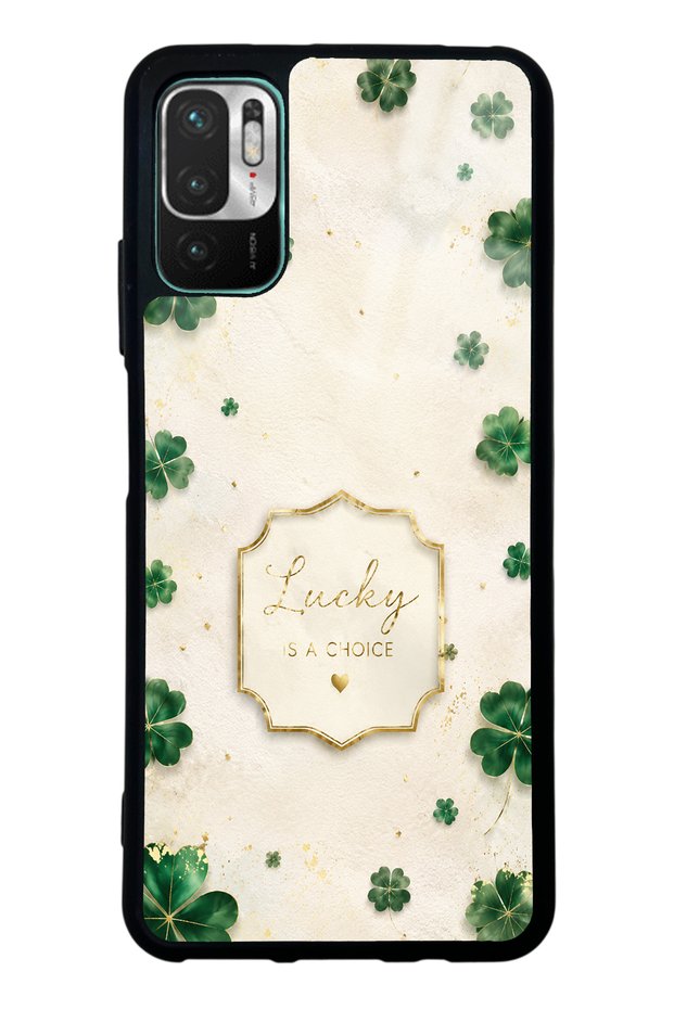 Xiaomi Redmi Note 10 5g Ivory Lucky Clover Design Glossy Phone Case