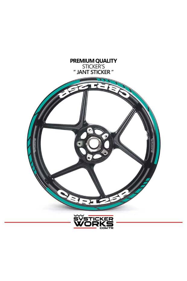 Honda Cbr 125R Wheel Sticker Interior and Exterior Cbr125R Written Label Sticker Model