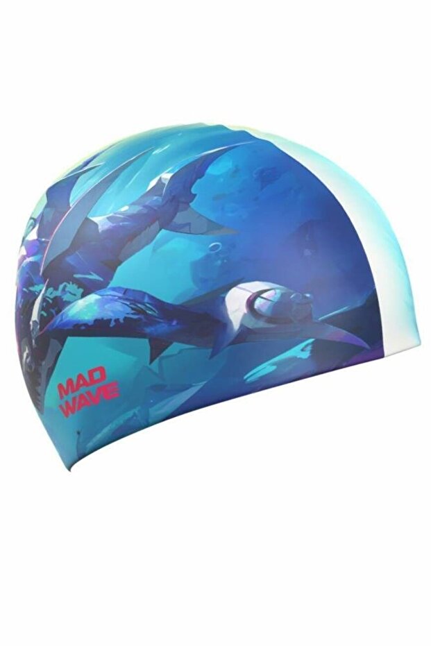 Adult Silicone Swimming Cap Shark Hq - 2