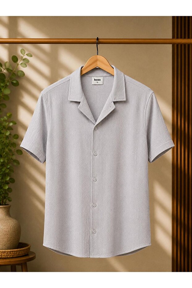 Men's Print Cotton Summer Short Sleeve Shirt