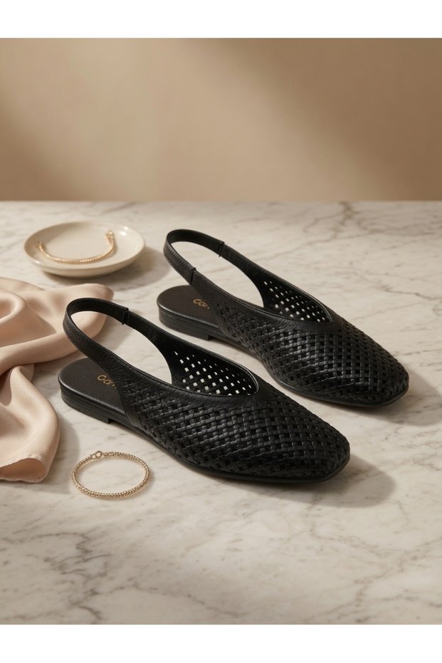 Kemal Aygün-Mammamia Genuine Leather Women's Ballerinas