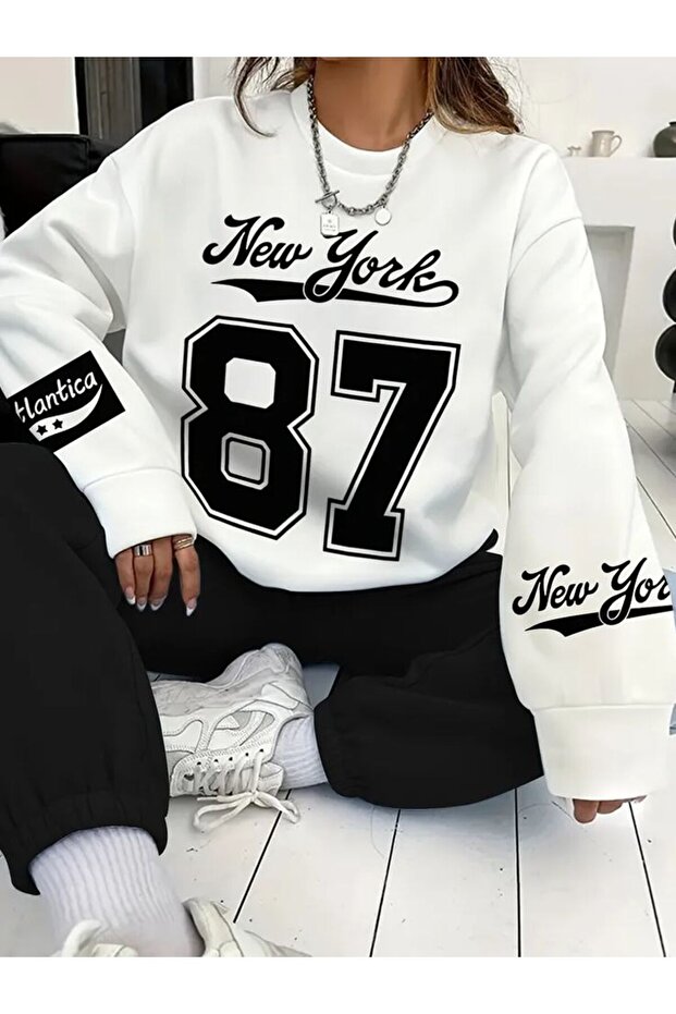Unisex Front Graphic Printed 3-Thread Combed Cotton Sweatshirt