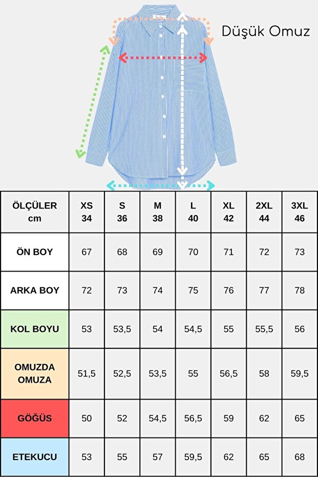 Multi-Colored Wrapped Detailed Striped Shirt - 2