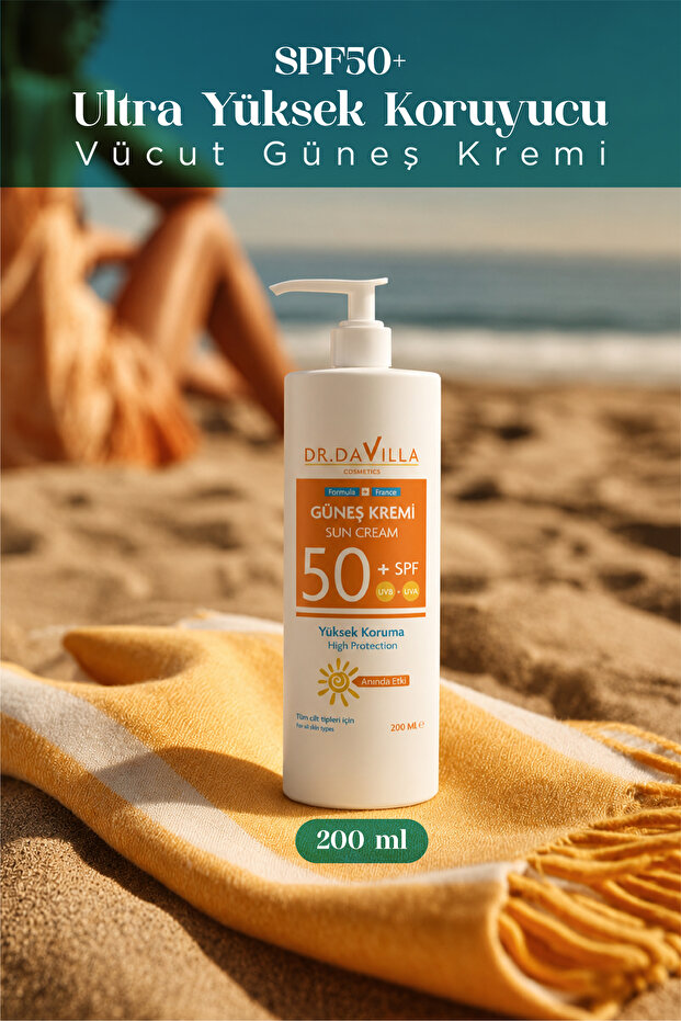 كريم واقي من الشمس للجسم بعامل حماية من الشمس SPF50+ - 200 مل
