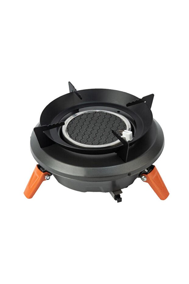 Portable Camping Gas Stove with Remote Hose, Foldable Legs, Piezo Ignition for Outdoor Cooking