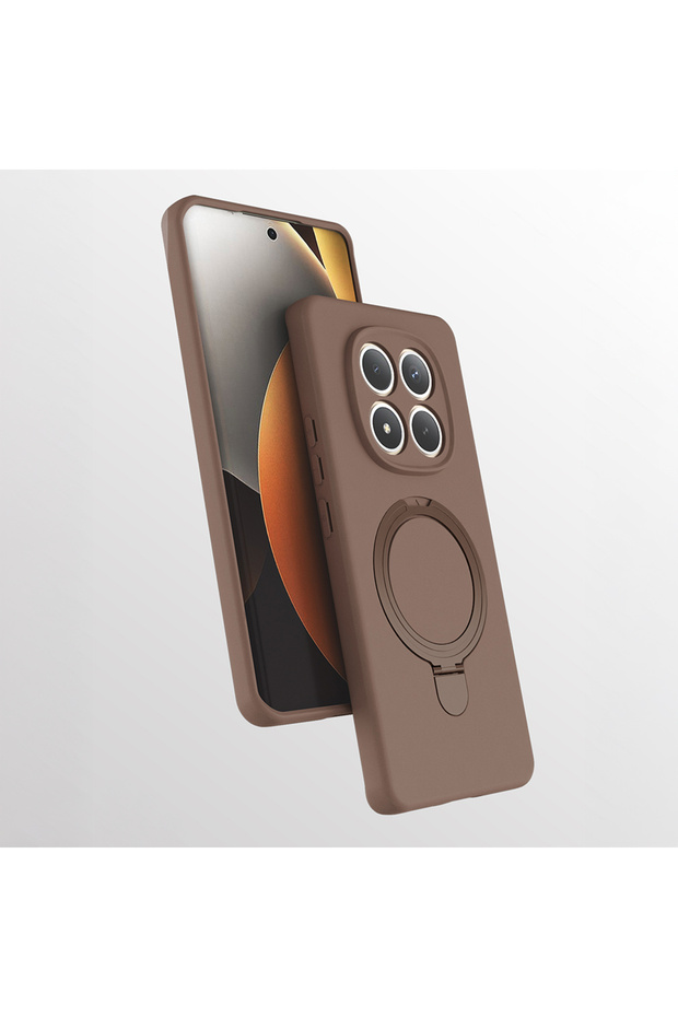 Xiaomi Redmi Note 15 4g Case with 360 Degree Rotating Stand Magsafe Camera Lens Protection Silicone Gzst