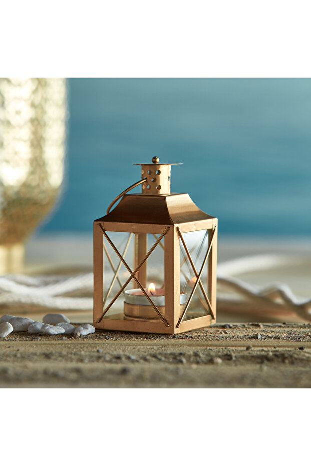 Aaron Metal Tealight Lantern - 12 cm