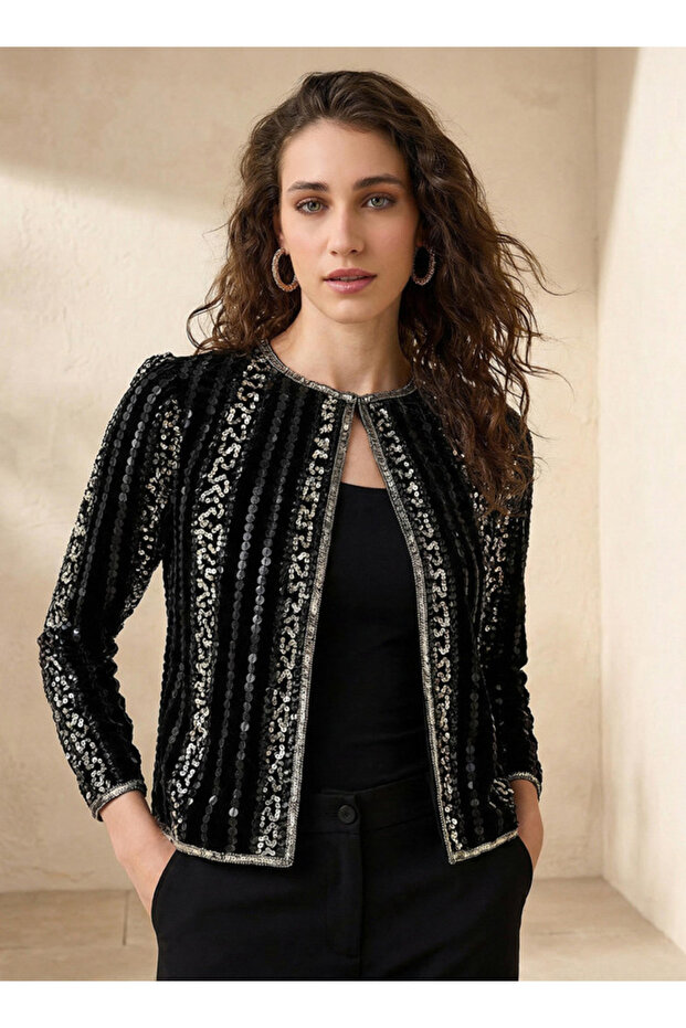 CELESTIAL STIPE OPEN JACKET