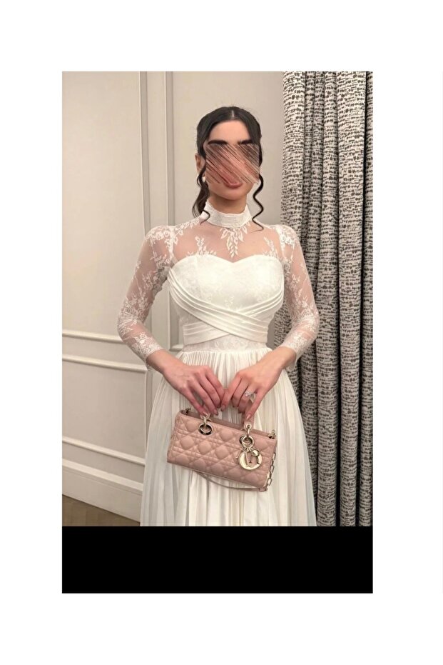 فستان سهرة ابيض