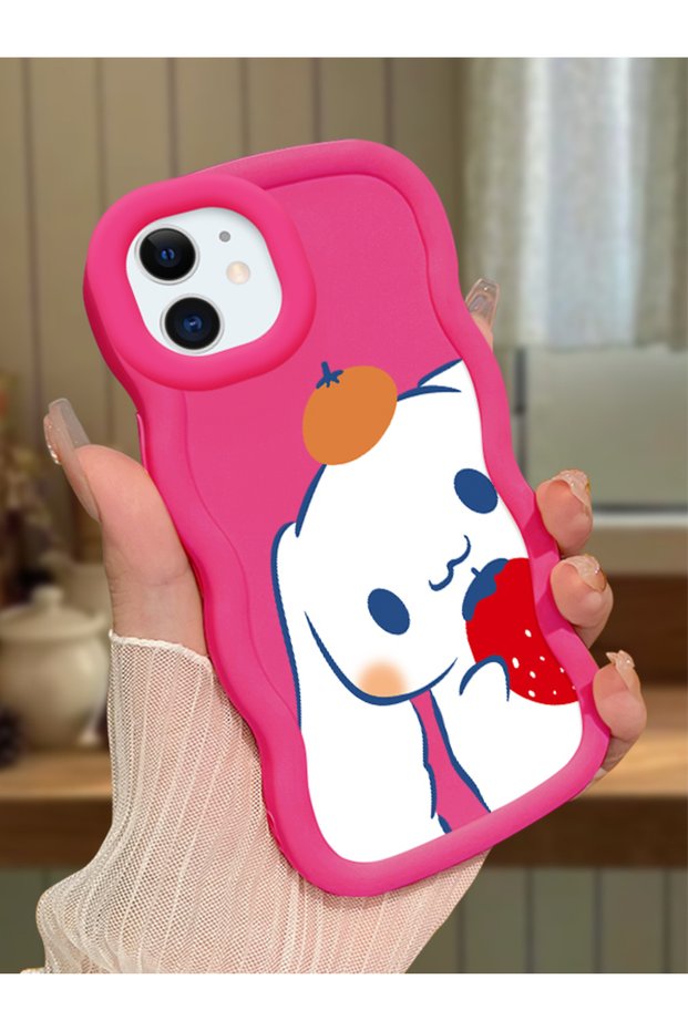 iPhone 11 Compatible Case with Camera Protector Red Silicone Couple Phone Case Stripe Pattern