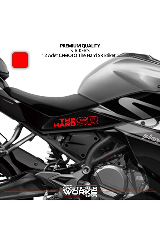 Cfmoto the hard sr sticker high quality foil 2 pcs sticker decal