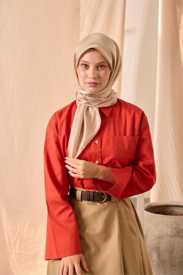 Plain Shiny Scarf 75006-61