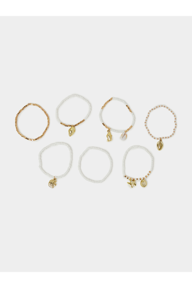 Set Of 7 - Beaded Anklet
