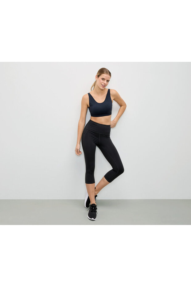 Women's Sports Leggings, 3/4, Black