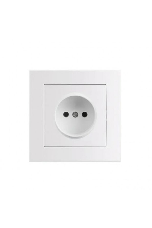 Simple Schuko socket, flush mounting, Z-TOOLS, white / ZTS9055