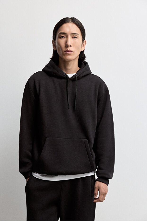 Kapüşonlu basic sweatshirt