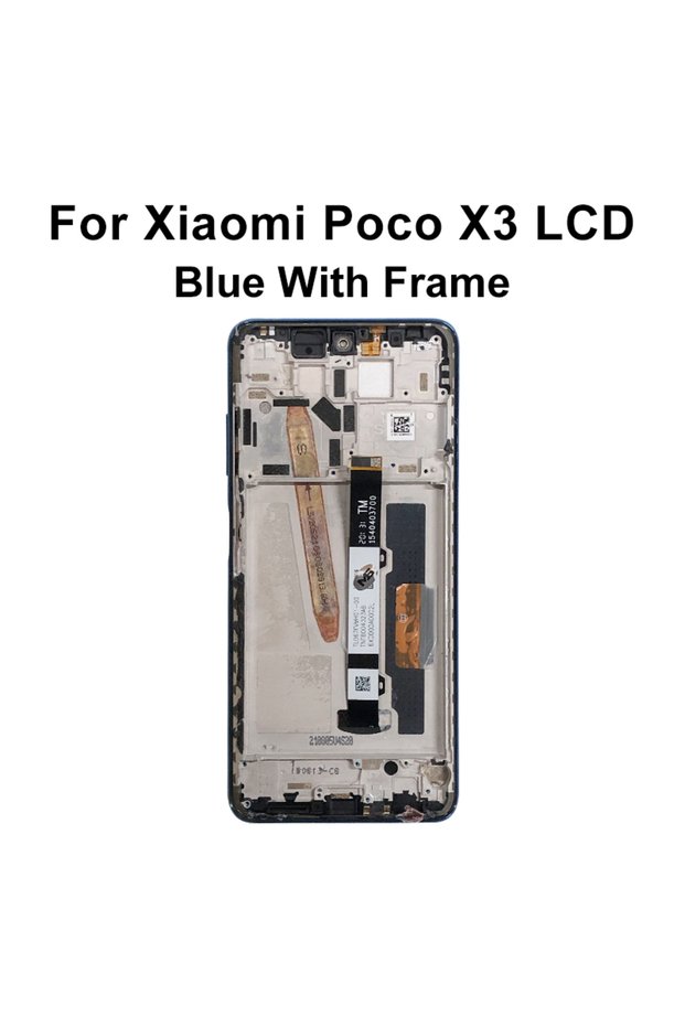 With Blue Frame 6.67" IPS LCD For Xiaomi Poco X3 NFC Display X3 M2007J20CG Touch Screen Digitizer Fo