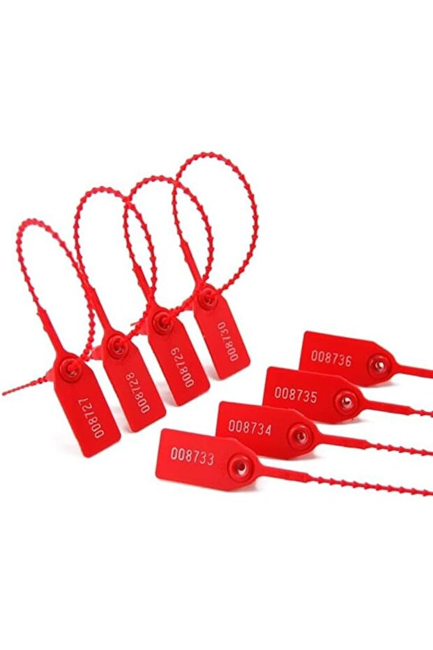 Plastic Security Seals - Anti-Tamper Numbered Zip Ties for Fire Extinguishers (30 Pack, 300MM)