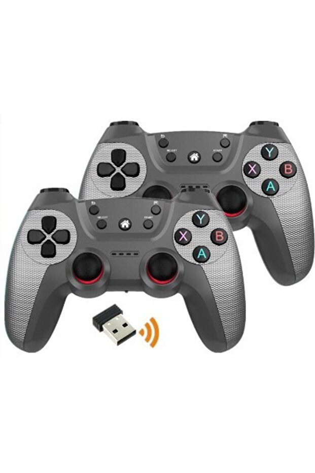 Grey NEW Wireless Doubles Game Controller For Linux Video Game For Game Box Game Stick PC Smart TV B