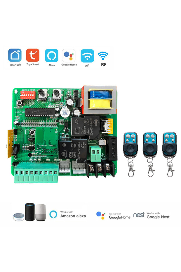 1Control board 3RC 220V-230V AC Tuya Wifi Sliding Gate Motor Control Board LED Indication Electric D