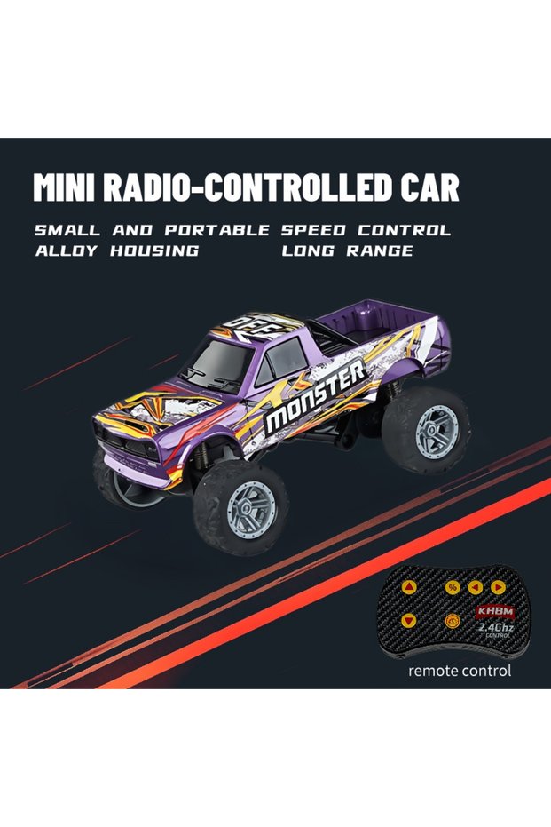 HB10 Purple New RC Car MINI Alloy 1/64 Remote Control Car Convenient to Carry 60 Minutes of Work Tim