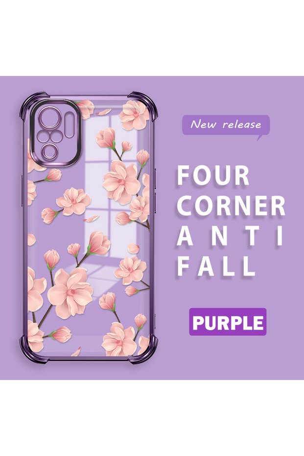 Xiaomi Poco M5S Compatible Transparent Back Four-Corner Reinforced Impact Protection Silicone Case