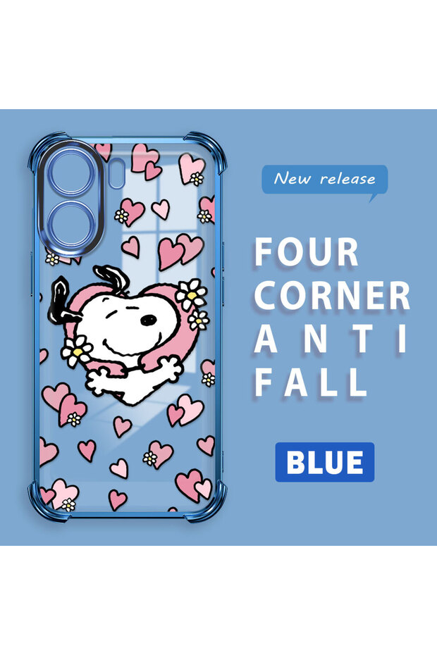 Xiaomi Redmi 13C Compatible Transparent Back Four-Corner Reinforced Impact Protection Silicone Case