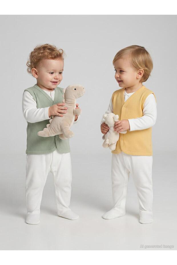 Basic 2-Piece Set 3-12 Months Vest - Green