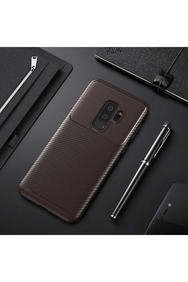 Compatible Case Carbon Design Negro Cover For Samsung Galaxy S9 Plus
