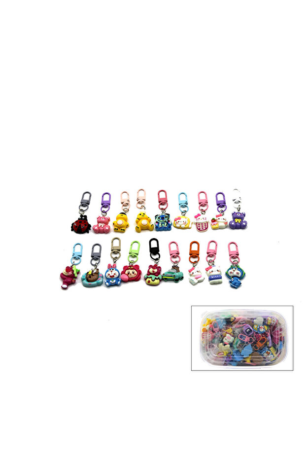 Zipper Ornament - Keychain Charm - Hooked Design