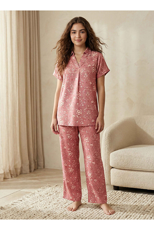Pyjama Set Top & Trousers Viscose