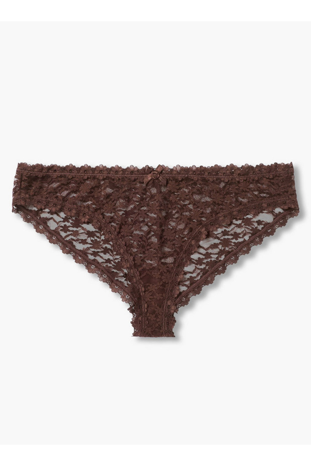 Briefs Bikini Mid Waist Floral Lace