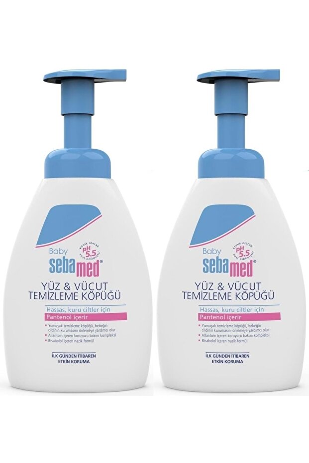 Baby Shampoo Face and Body Foam 400ml (Ph 5.5 Newborn Sensitive Skin) (Set of 2)
