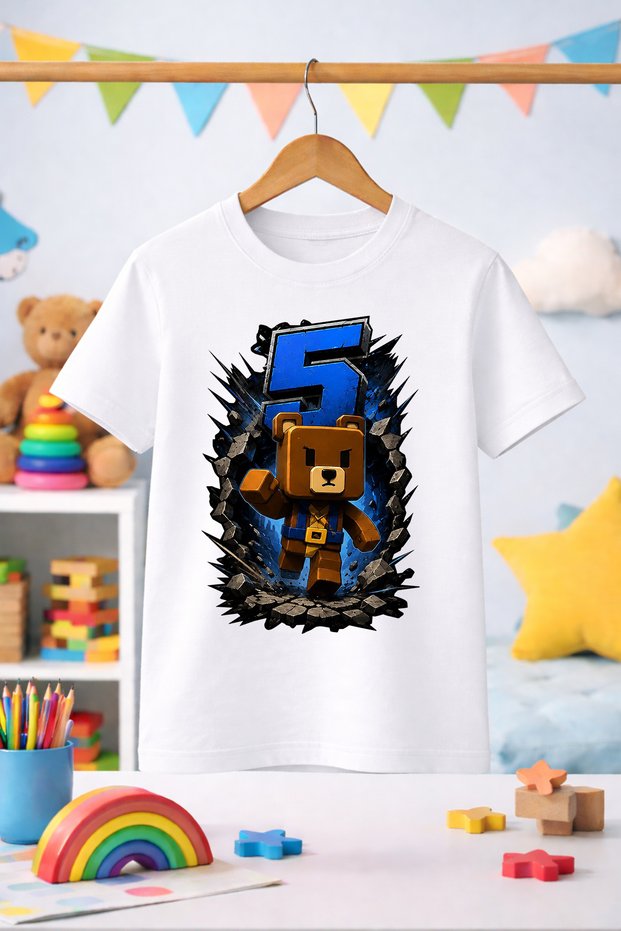 Super Bear Adventure Super Bear 5 Printed Children's Unisex Tshirt