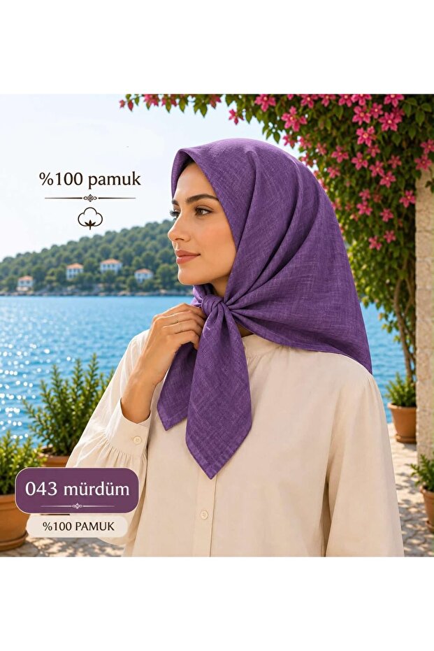 وشاح مصنوع من القطن بنسبة 100%، مقاس 100×100 سم