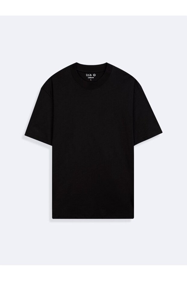 Crew Neck Basic Black T-Shirt