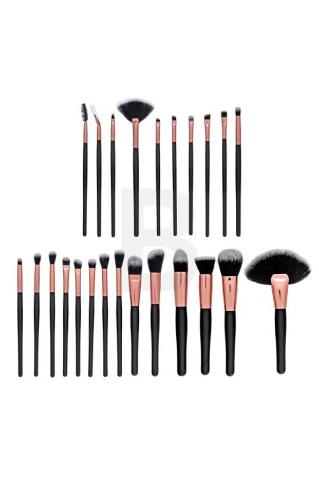 Makeup Brush Set Black, 24-piece brush set