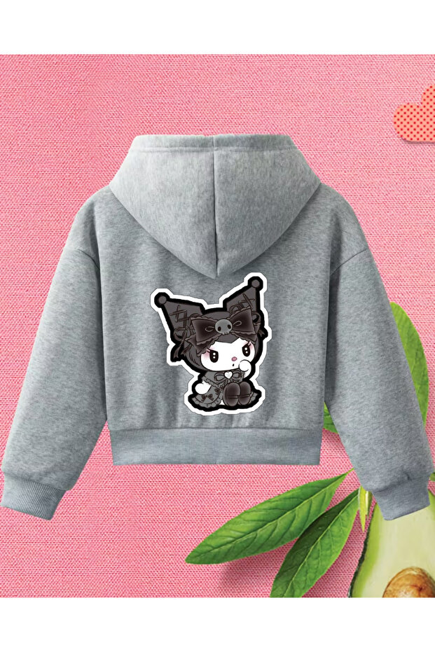 Girls' Hooded Kuromi Printed Jacket