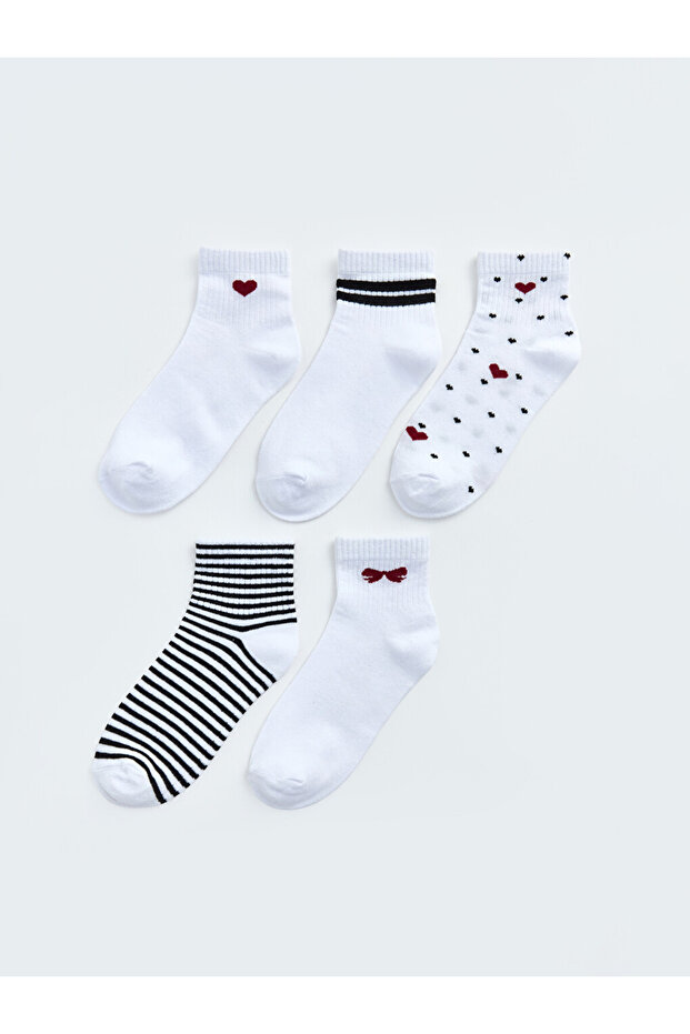 Esvab • Modern & Distinctive Embroidered Women's Socks, Pack of 5